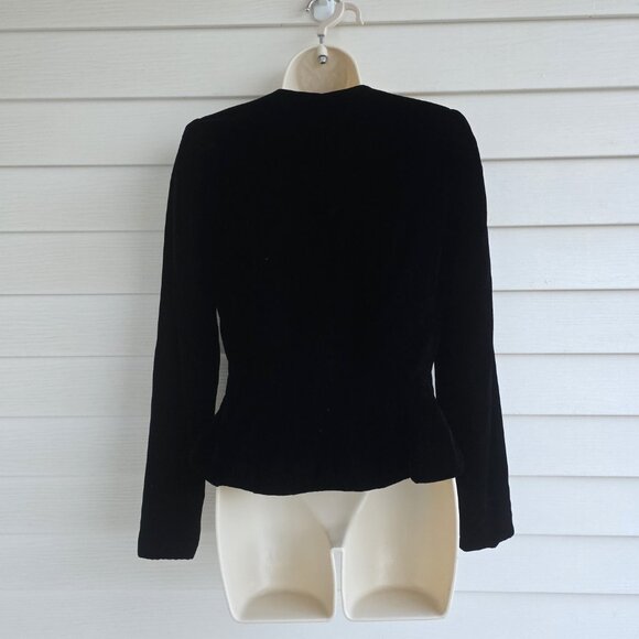 Vintage Morton Myles for the Warrens black velvet gold trim jacket union made - Picture 9 of 9